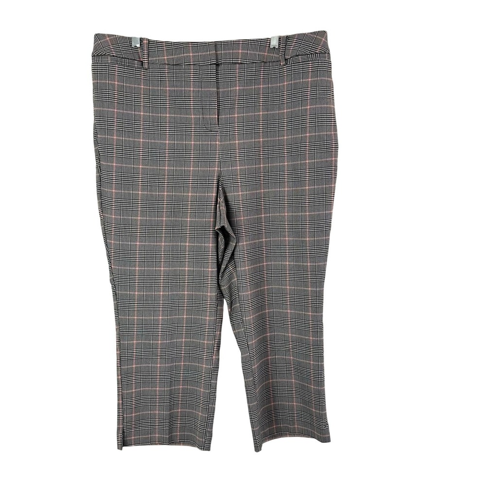 Lane Bryant Cropped Pants Plaid Womens Size 18 Pockets Preppy Academia Office - Picture 2 of 6